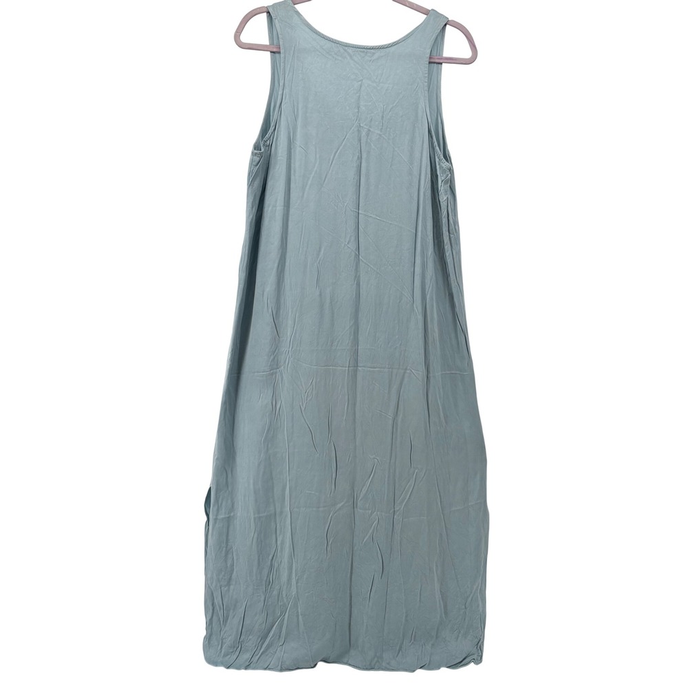 Haven Well Within Womens Blue Cupro Viscose Sleeveless Maxi Tank Dress Large - Picture 5 of 10